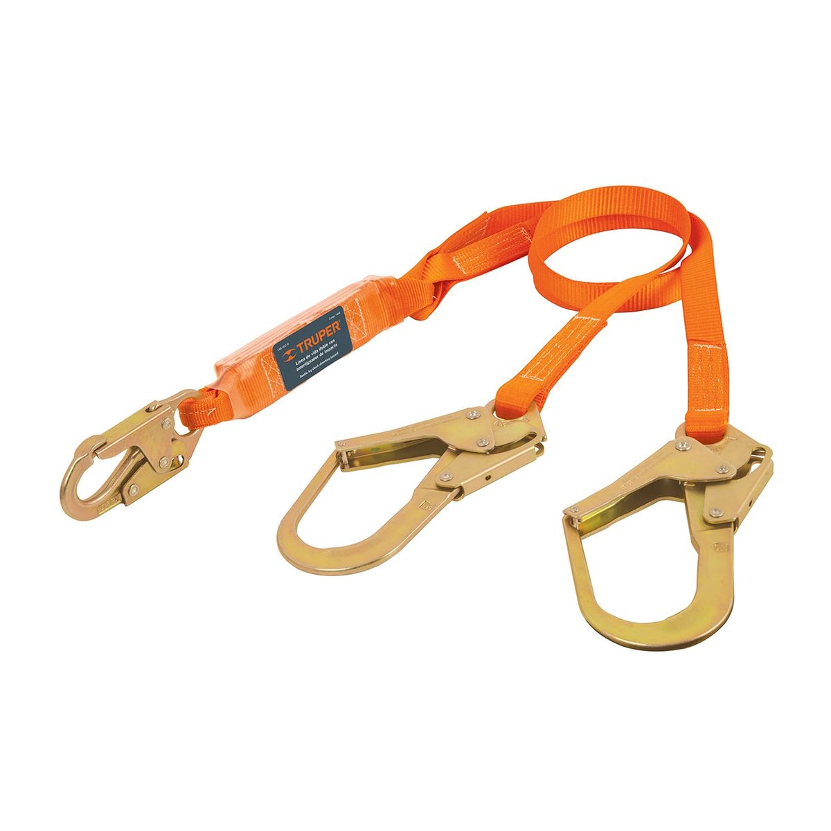 TRUPER - Línea vida absorbedor impacto doble brazo gancho grandeansi Truper