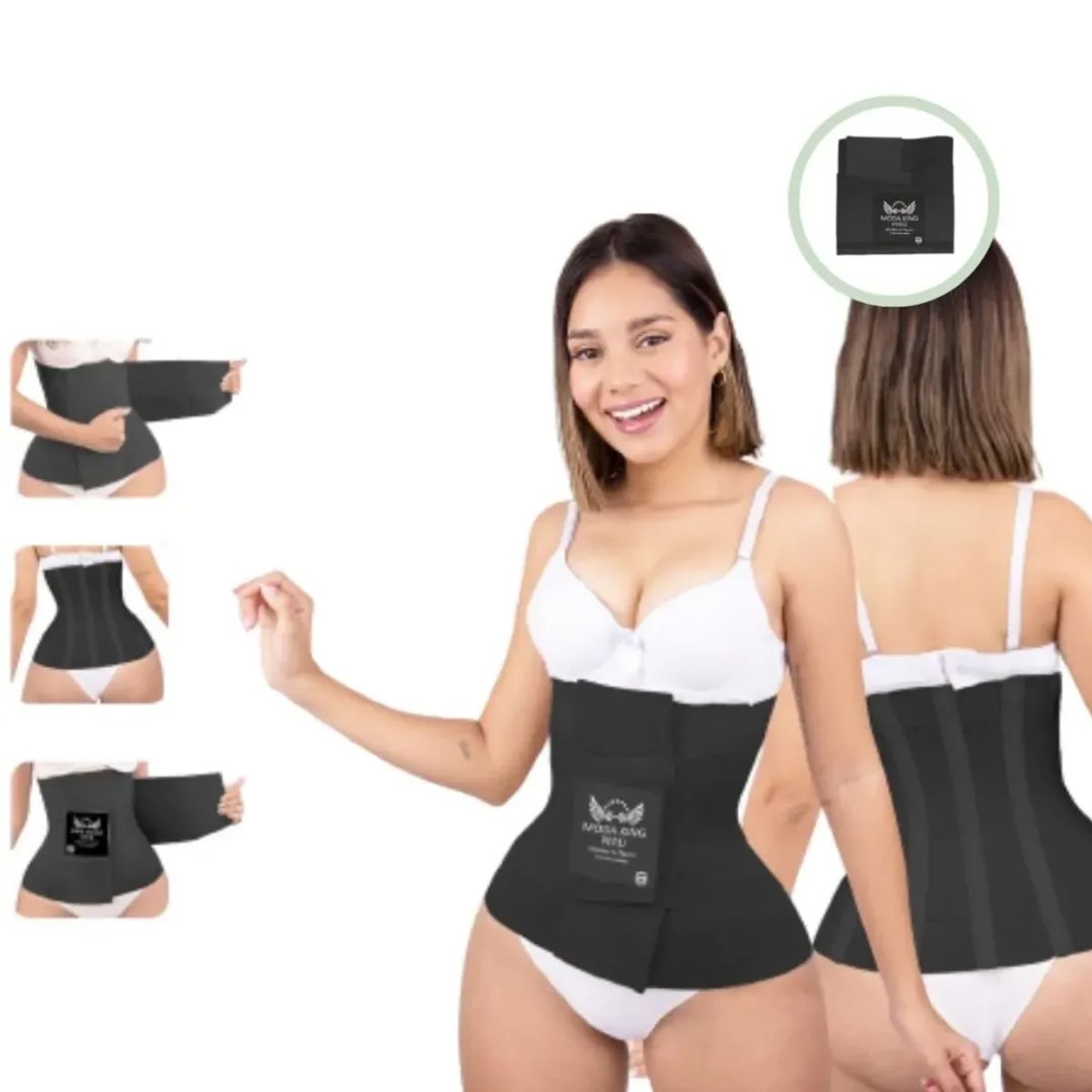 GENERICO - Faja reloj de arena negro