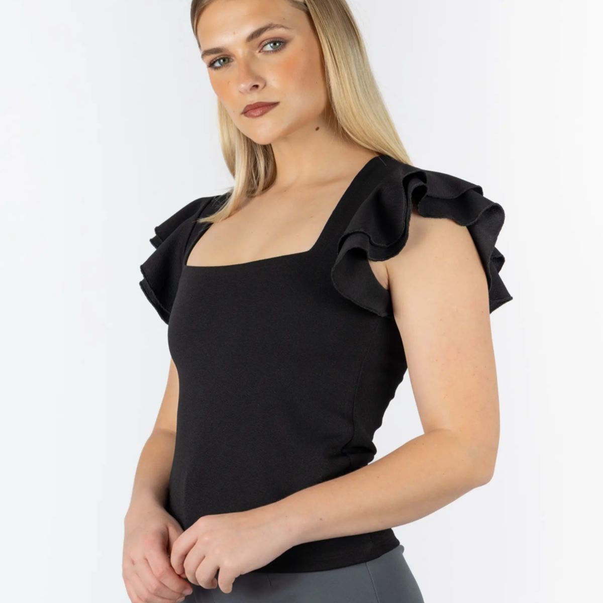 TULULA - Top Bilbao Mujer  Elegancia con Escote Cuadrado