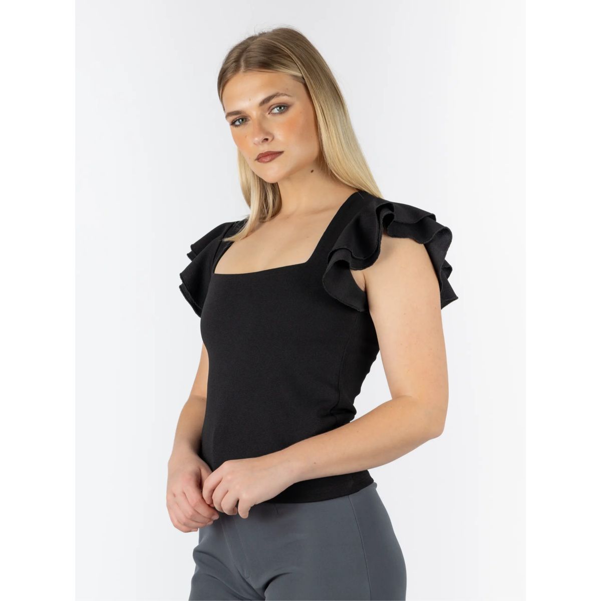 TULULA - Top Bilbao Mujer  Elegancia con Escote Cuadrado