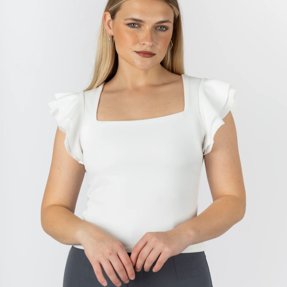 TULULA - Top Bilbao Mujer  Elegancia con Escote Cuadrado