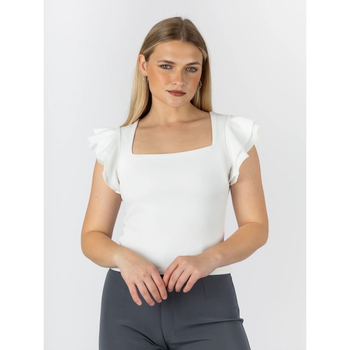 TULULA - Top Bilbao Mujer  Elegancia con Escote Cuadrado