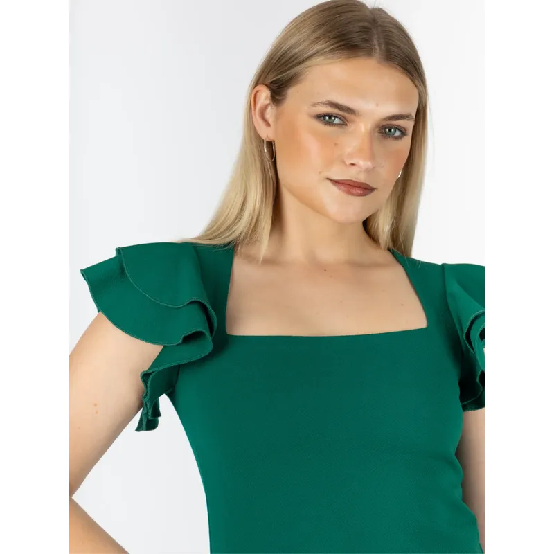 TULULA - Top Bilbao Mujer  Elegancia con Escote Cuadrado