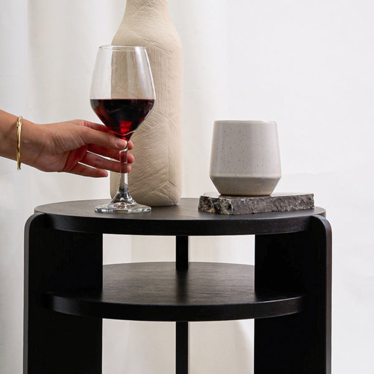 ELIA - Mesa Auxiliar Oreo - Color Carbón