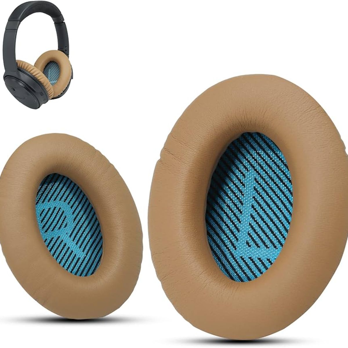 GENERICO - Almohadillas para audífonos BOSE QC35II QC35 QC25 QC15 AE2  BEIGE