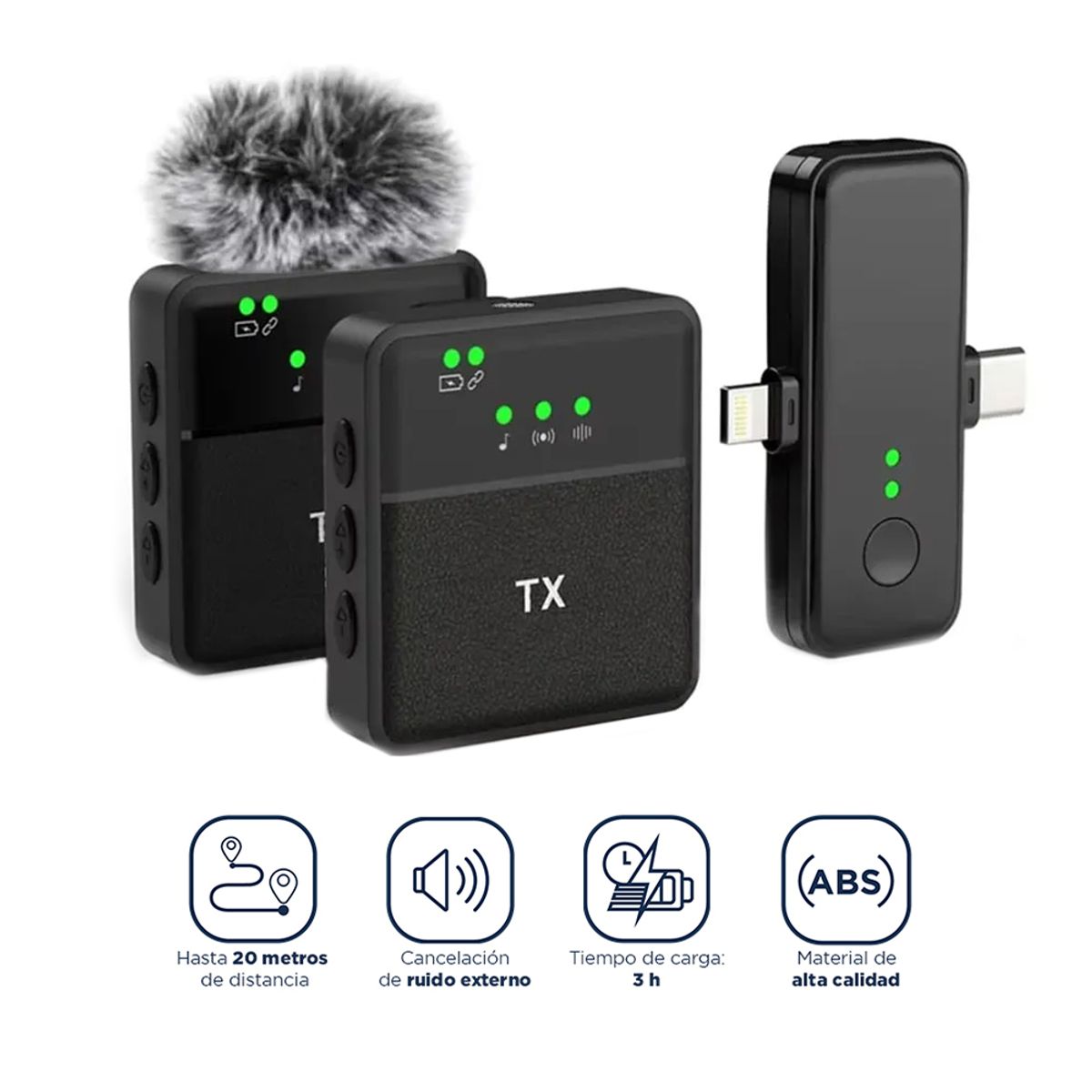 GENERICO - Micrófono Solapero para iPhone y Android Con Reducción de Ruido F15-2