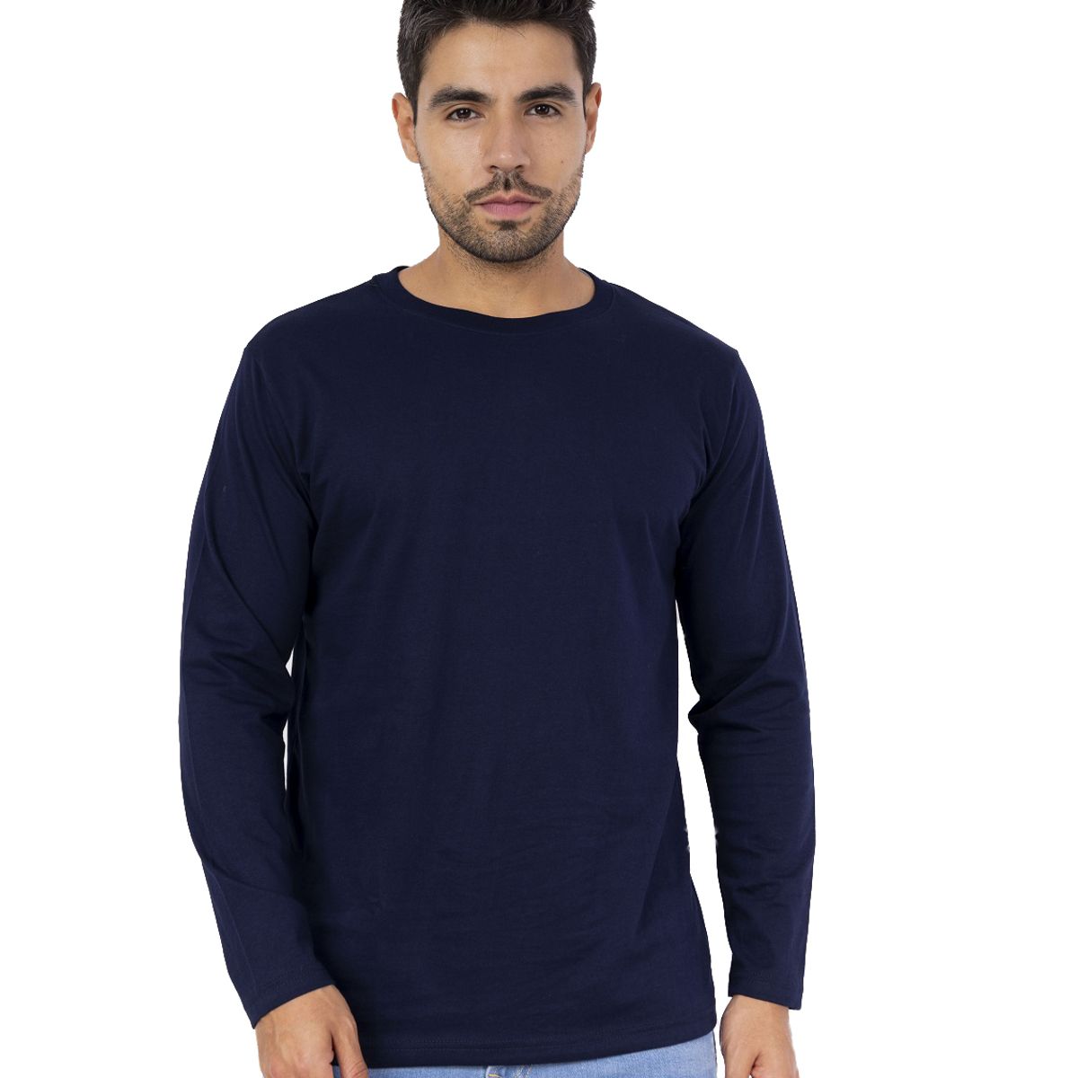 NEW YORK STARS - Polo Manga Larga - Azul