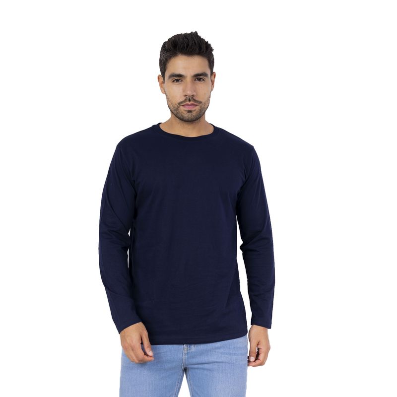 NEW YORK STARS - Polo Manga Larga - Azul