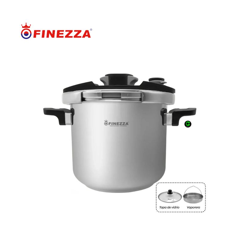 FINEZZA - Olla a Presión FINEZZA Acero Inoxidable 7 L FZ‑847AP‑IN