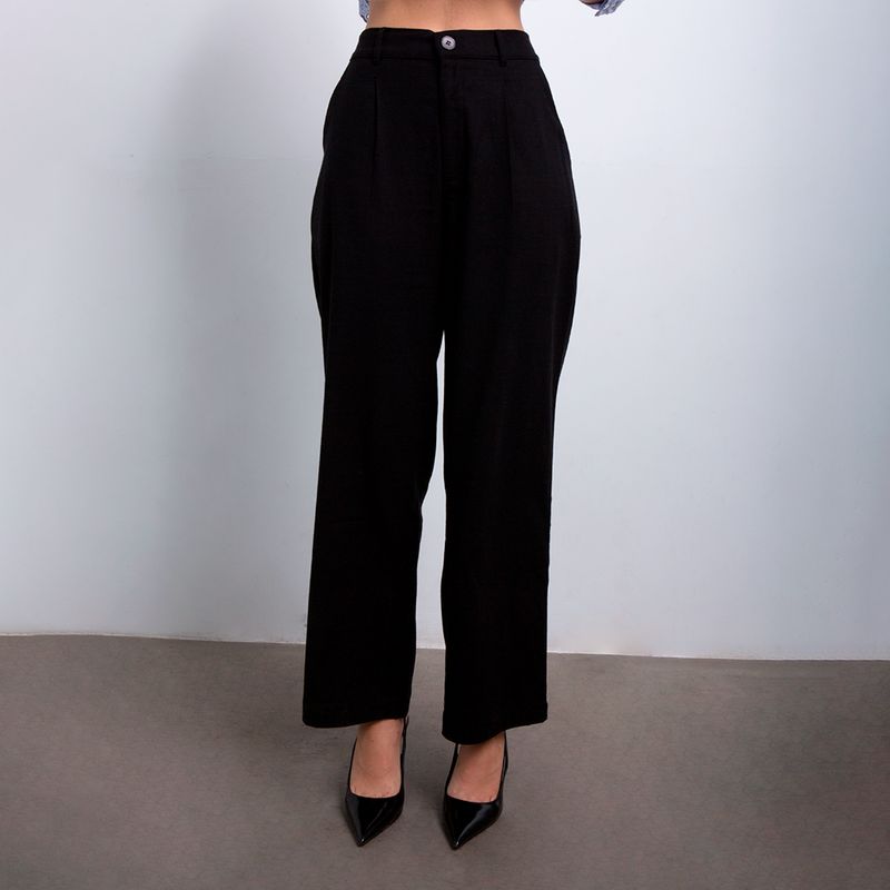 EVANIC - PANTALÓN PALAZO LISA