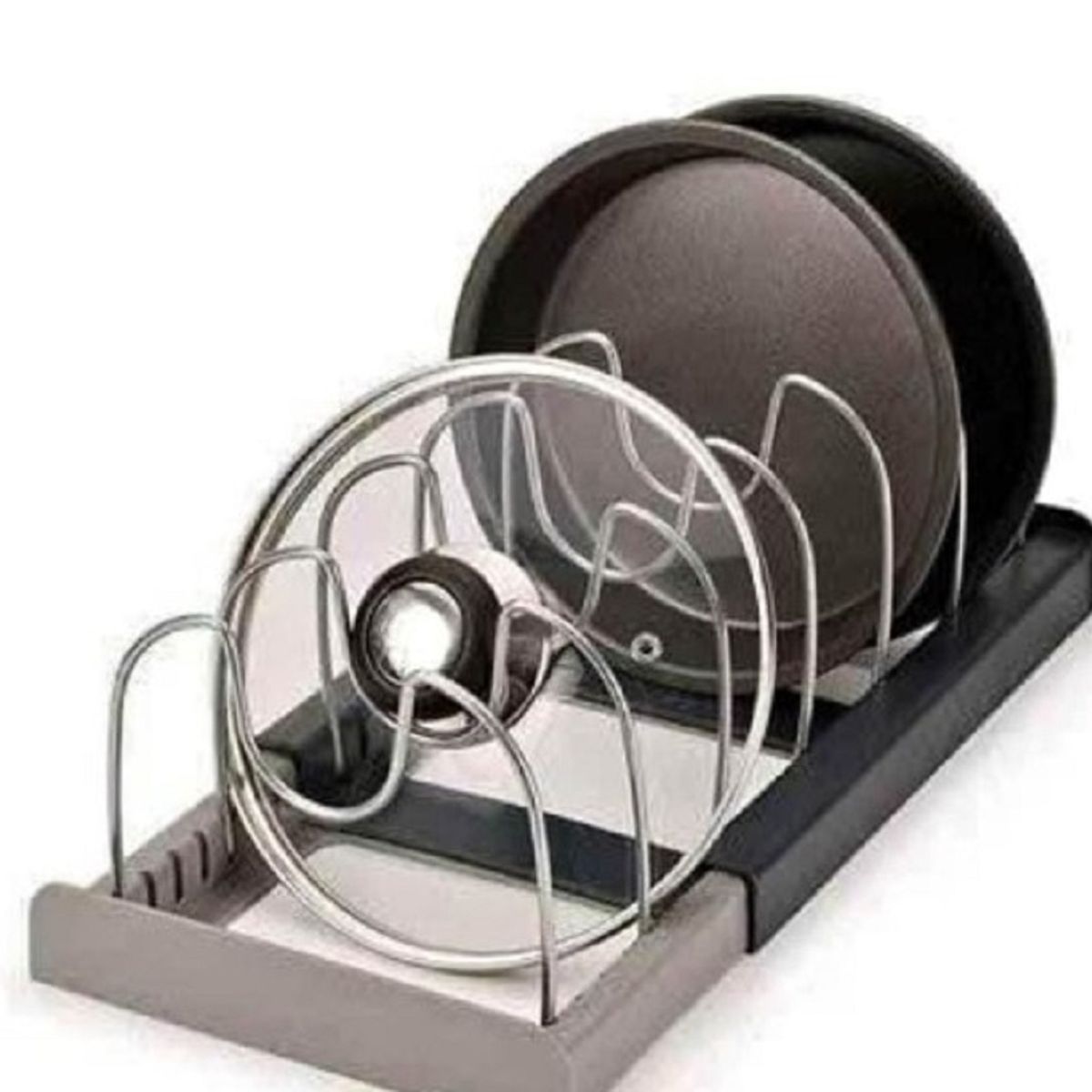 GENERICO - Estante De Acero Inoxidable Expandible Para Ollas Sartenes Tapas Tablas De Corta