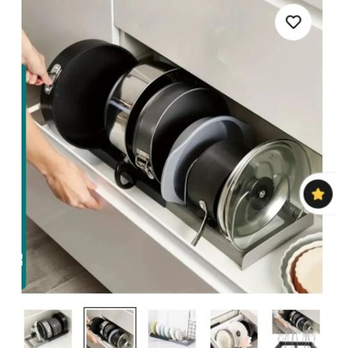 GENERICO - Estante De Acero Inoxidable Expandible Para Ollas Sartenes Tapas Tablas De Corta