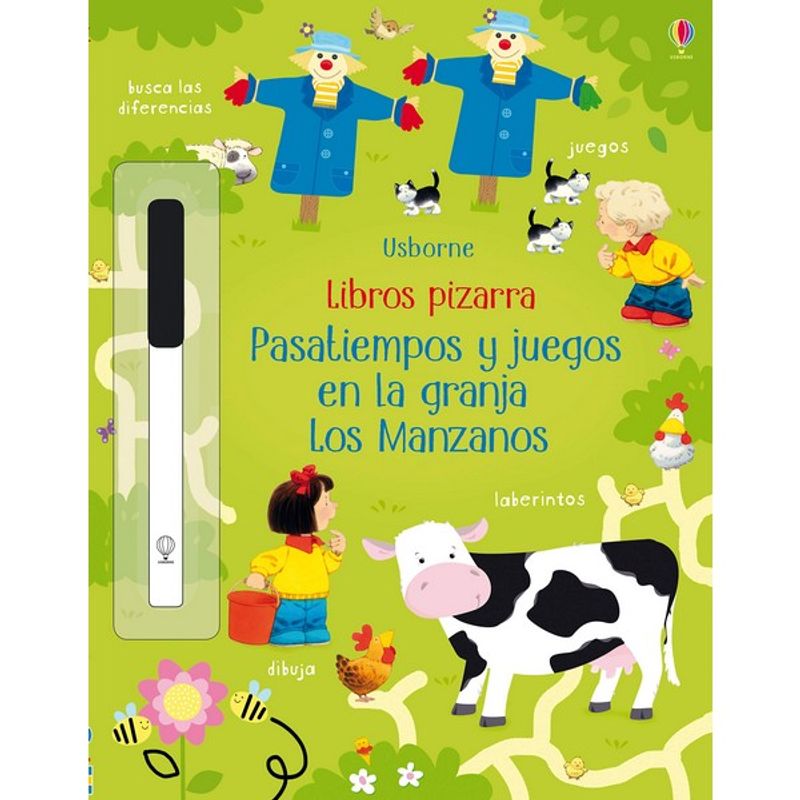 GENERICO - LIBRO PIZARRA BORRABLE PASATIEMPOS Y JUEGOS EN LA GRANJA