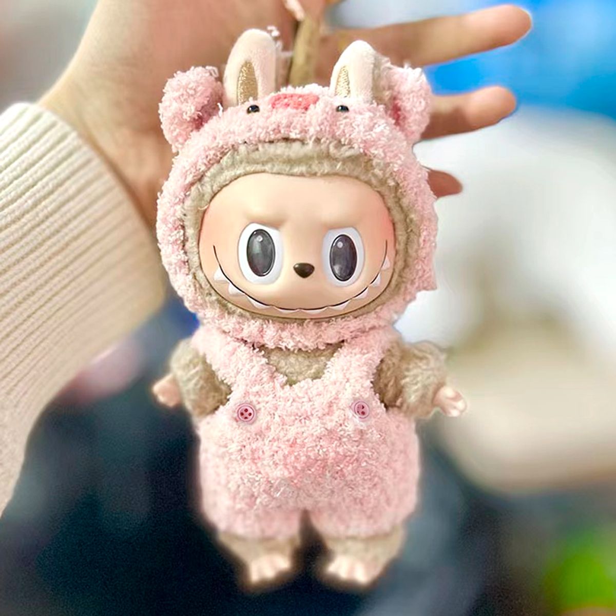 DISEÑO ORIGINAL - Ropa para Labubu Conjunto Overol Cerdito