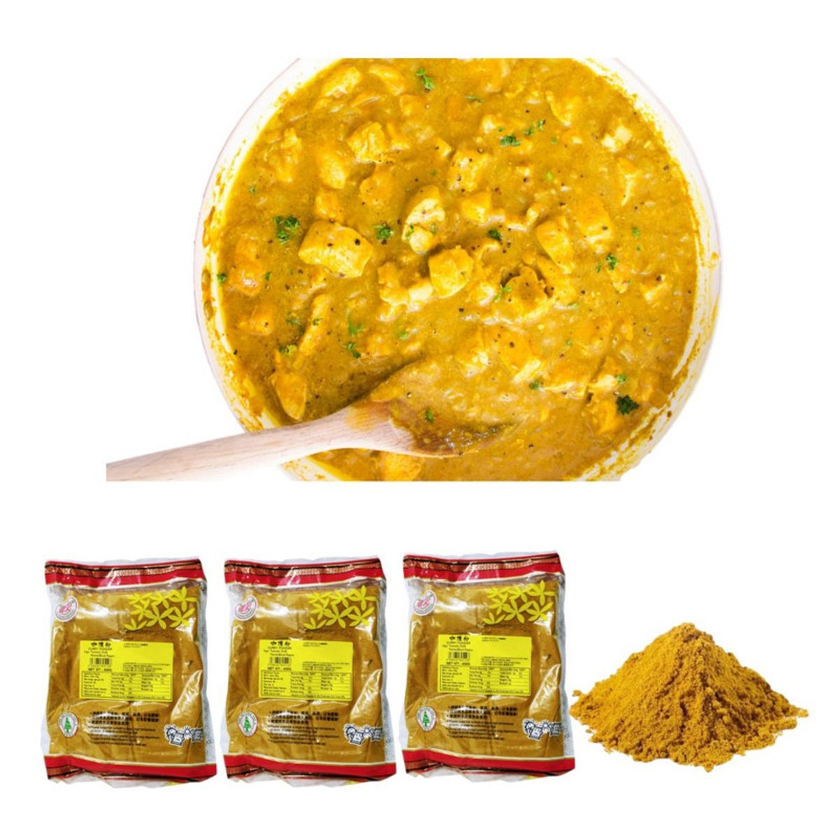 GENERICO - Pack 3u Curry en Polvo 400gr