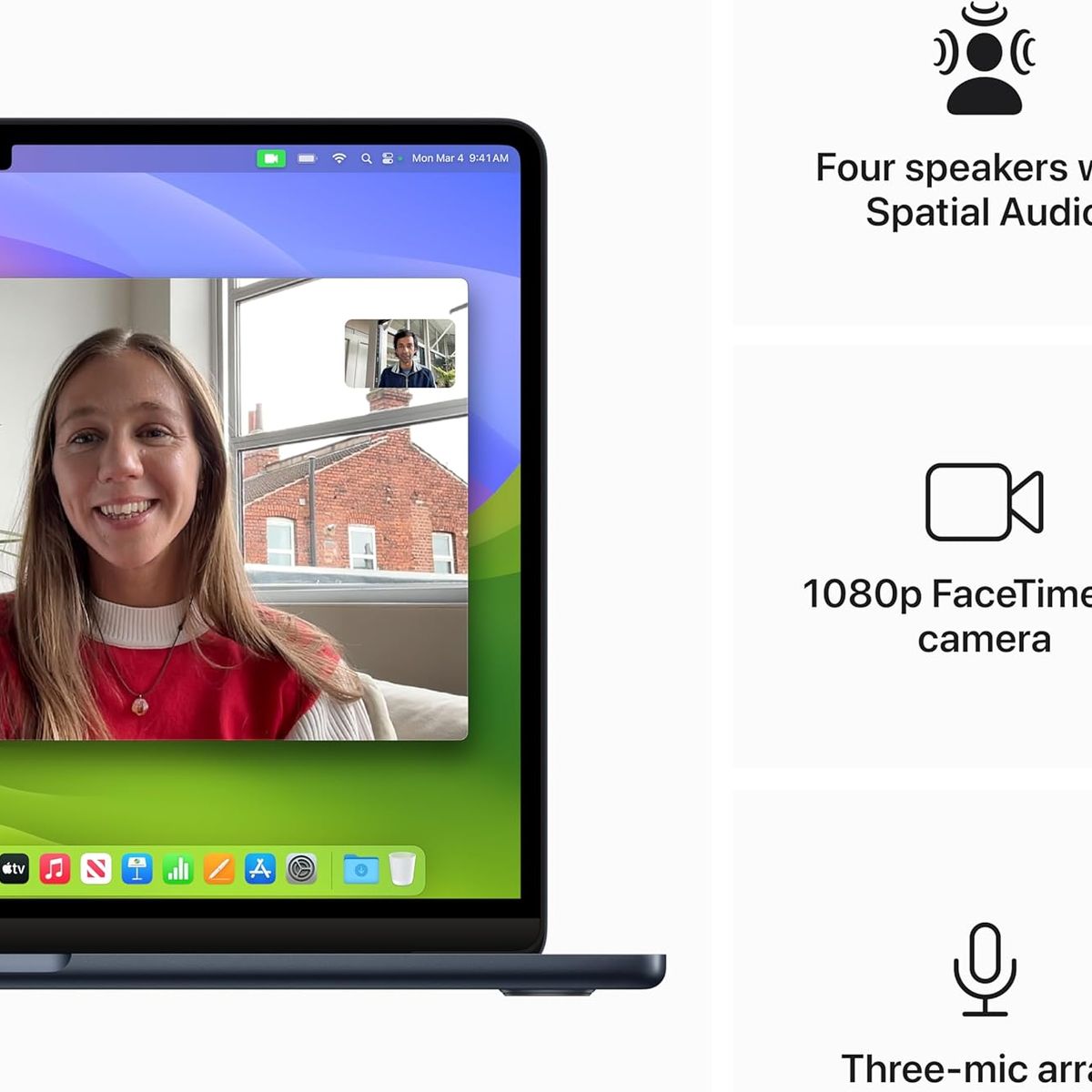 APPLE - Apple MacBook Air 15" M3  8GB RAM 256GB SSD Medianoche