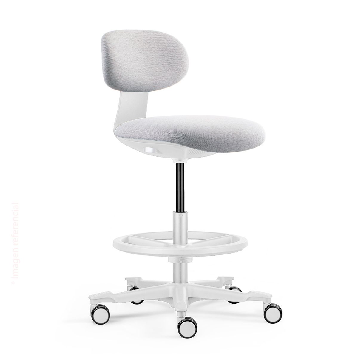 OFIDEAS - Silla Giratorio Cajero Alta Bow Color Gris Ofideas