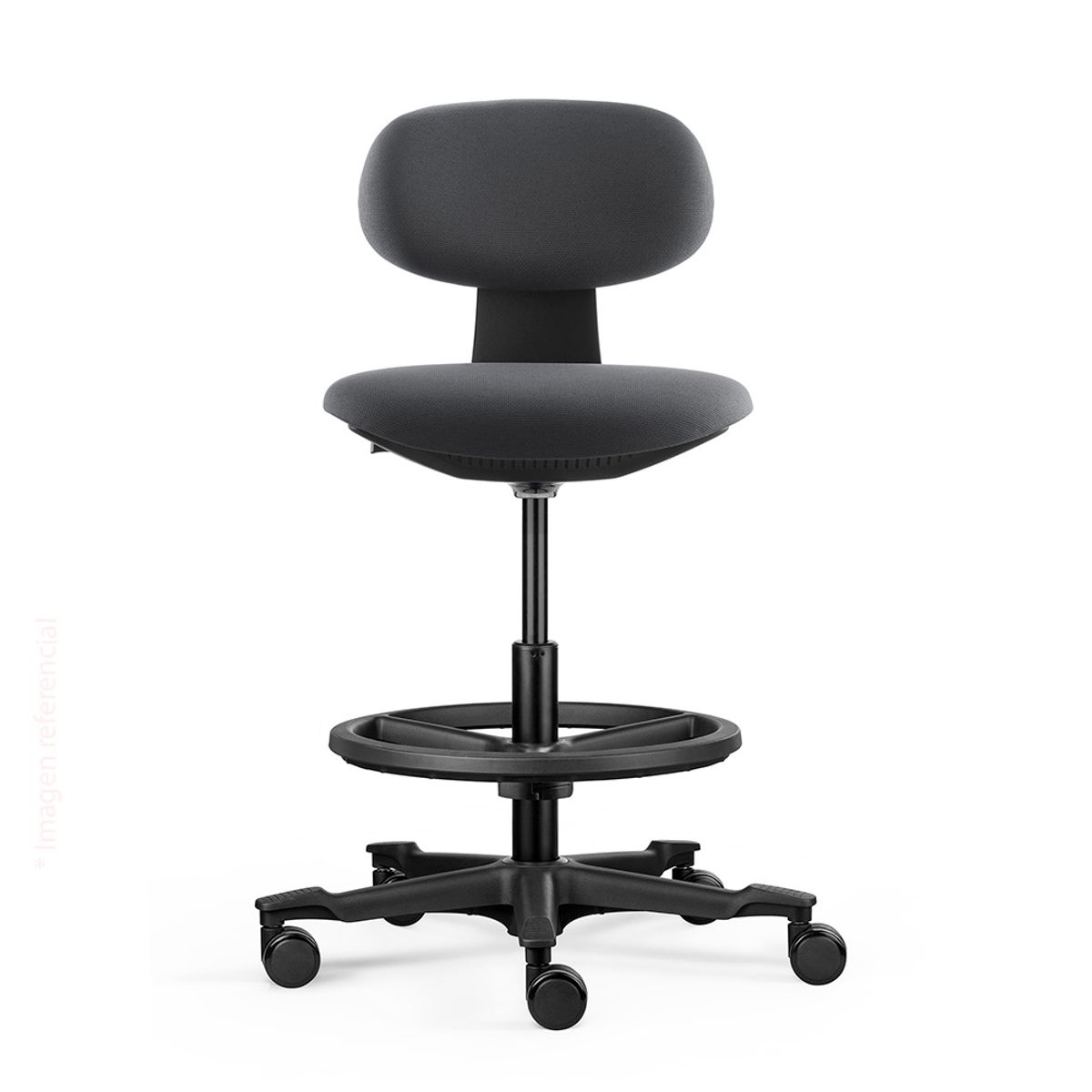 OFIDEAS - Silla Giratorio Cajero Alta Bow Color Negro Ofideas