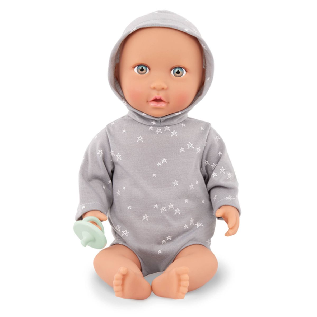 LULLABABY - Muñeco jumper gris y ojos azules