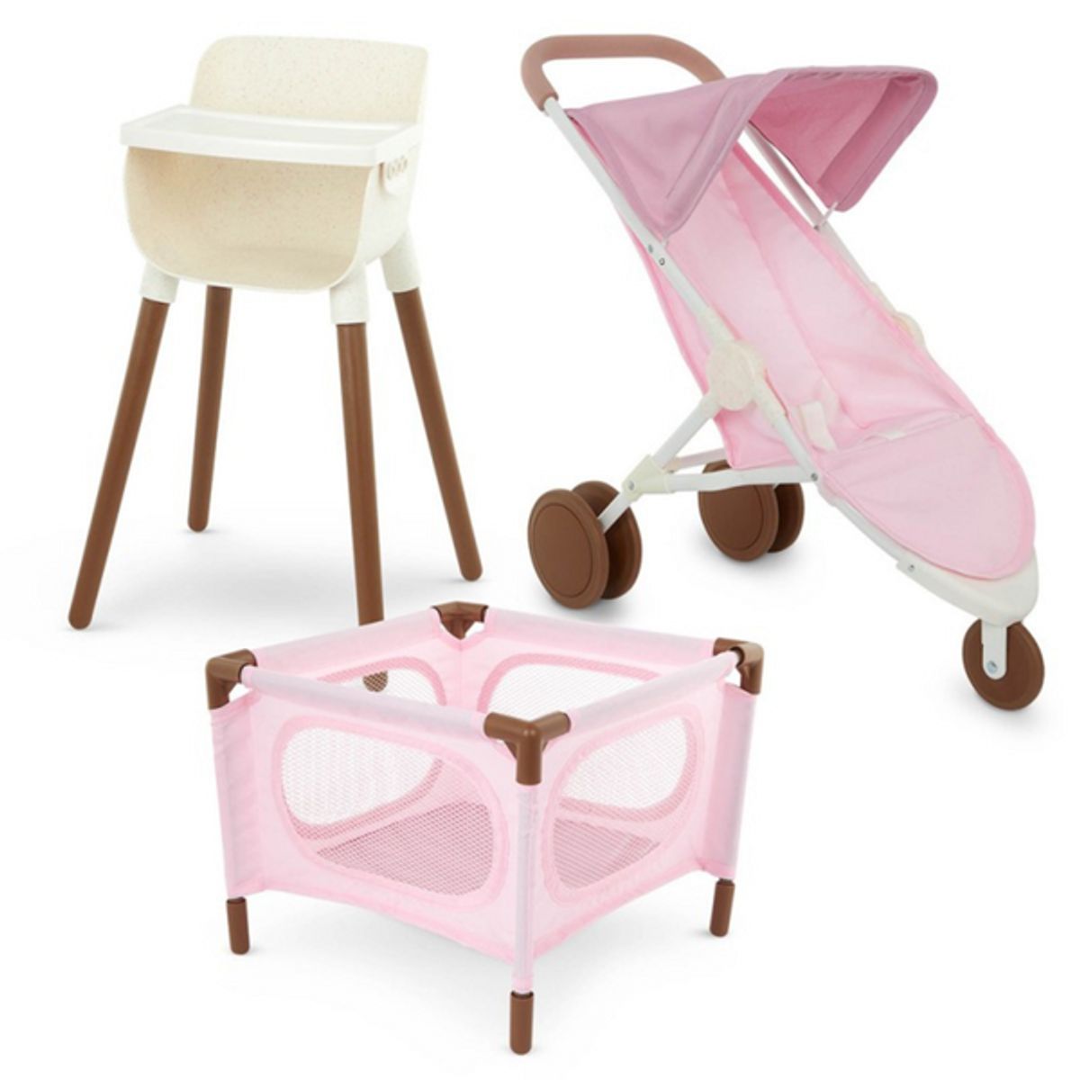 LULLABABY - Set de coche silla y cuna para muñecos