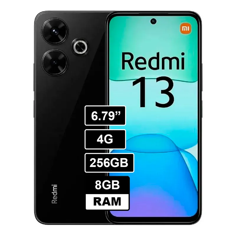 XIAOMI - Celular Redmi 13 256GB 8GB RAM NEGRO