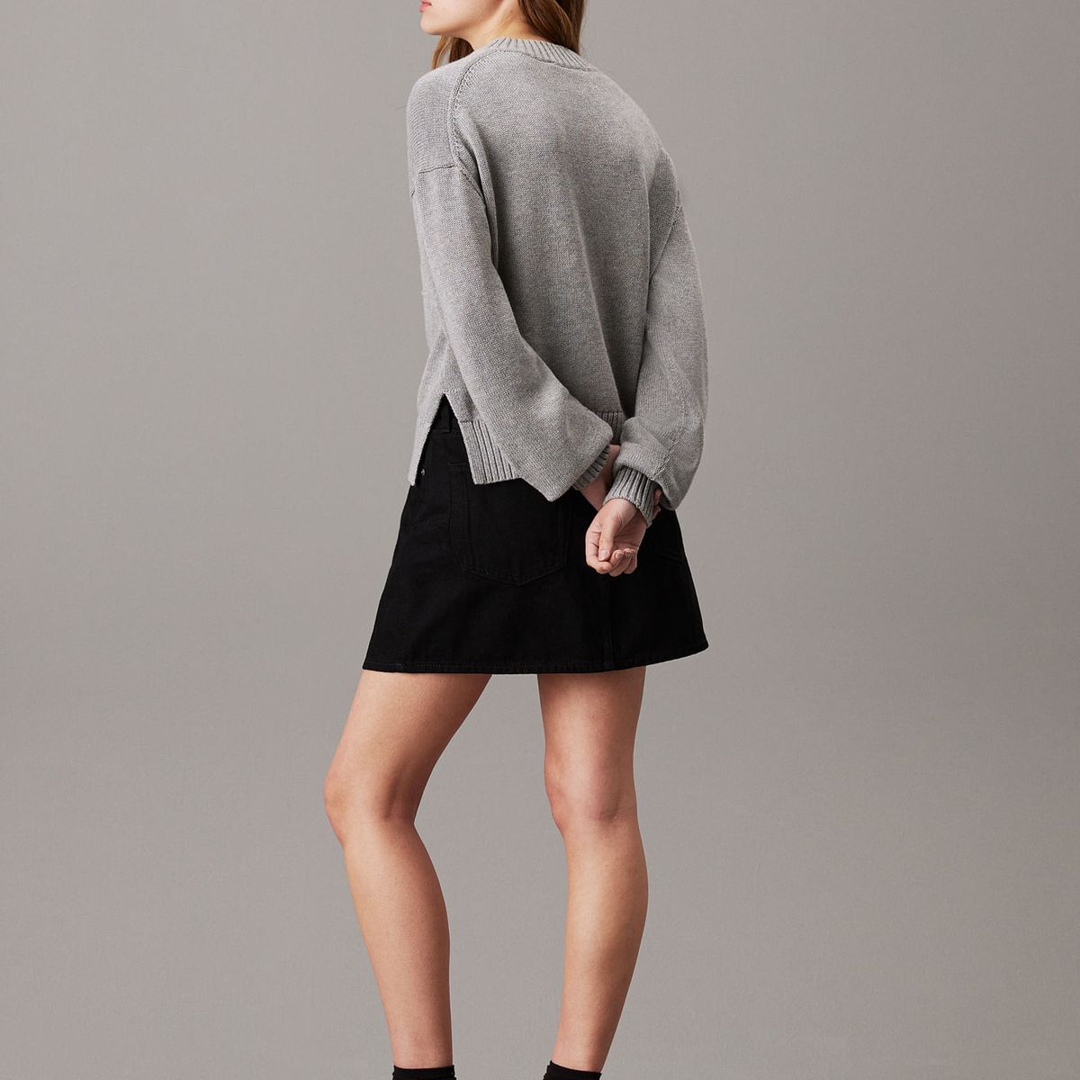 CALVIN KLEIN - SWEATER CK INTARSIA LOOSE SWEATER