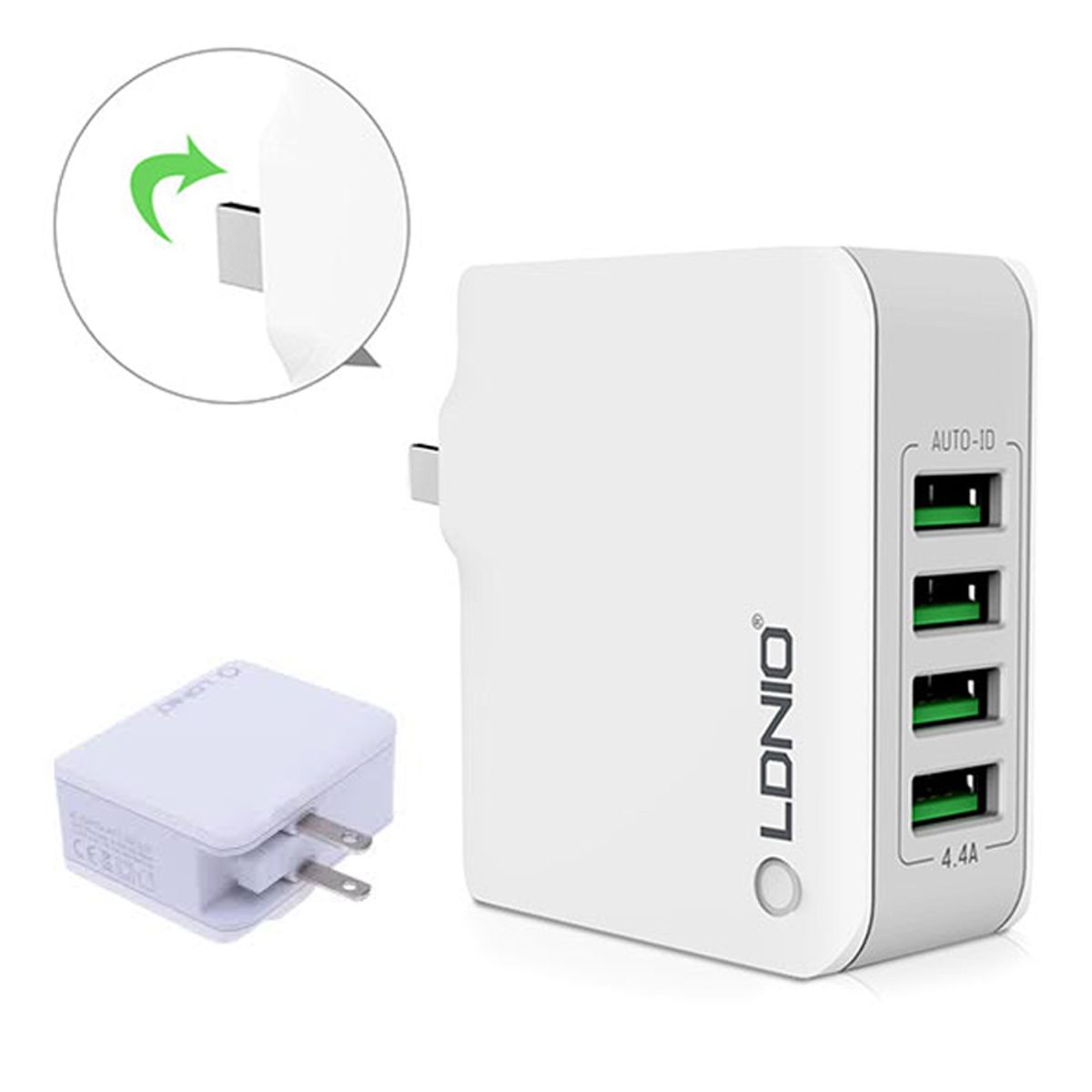 GENERICO - Cargador de pared con puertos usb 44a