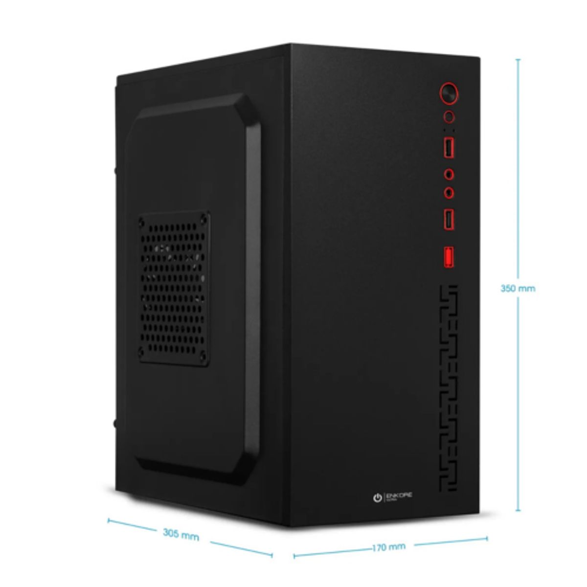 ENKORE - CASE PARA PC DE OFICINA ENK 1001 CON FUENTE DE PODER