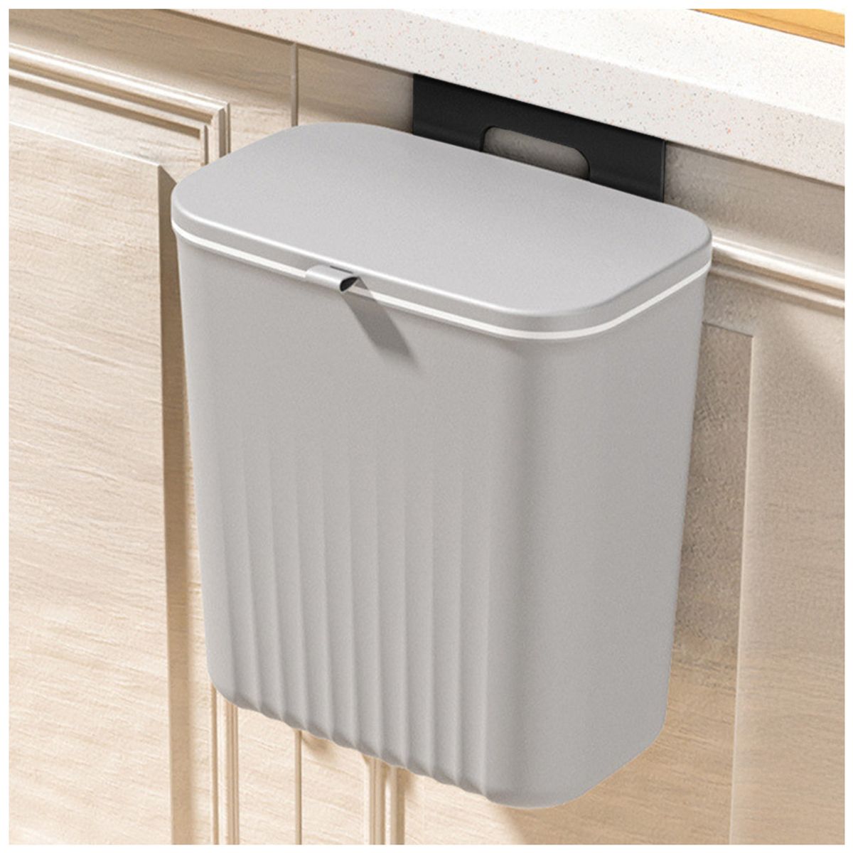 KELLER - Tacho de Basura Colgante Papelera Contenedor con Tapa H01 PL