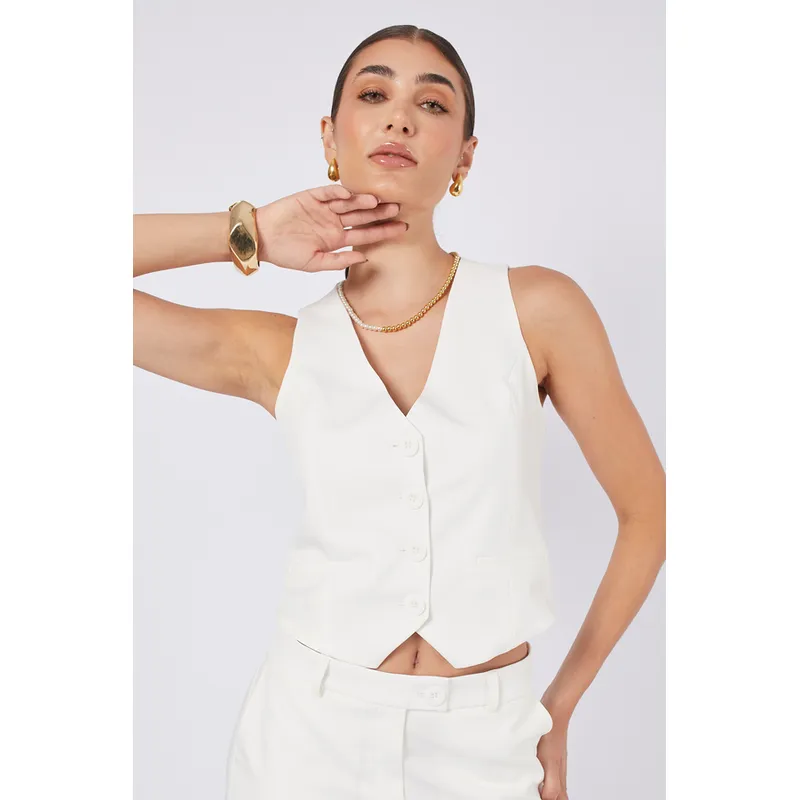 BANATY - CHALECO CASUAL SASTRE CON REGULADOR PARA MUJER