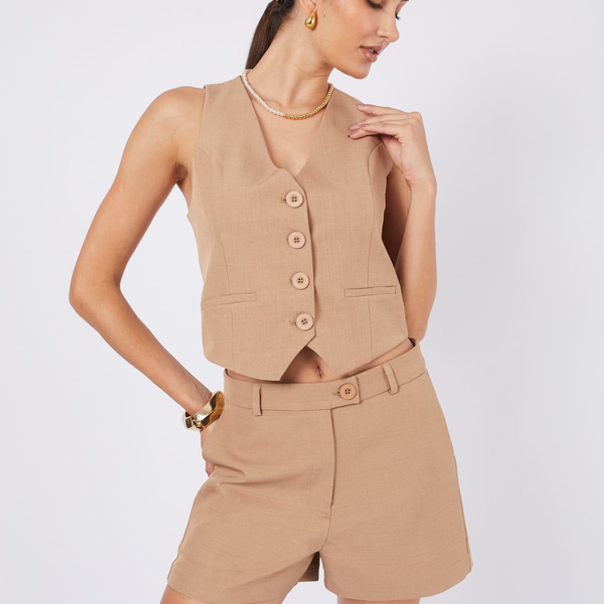 BANATY - CHALECO CASUAL SASTRE CON REGULADOR PARA MUJER