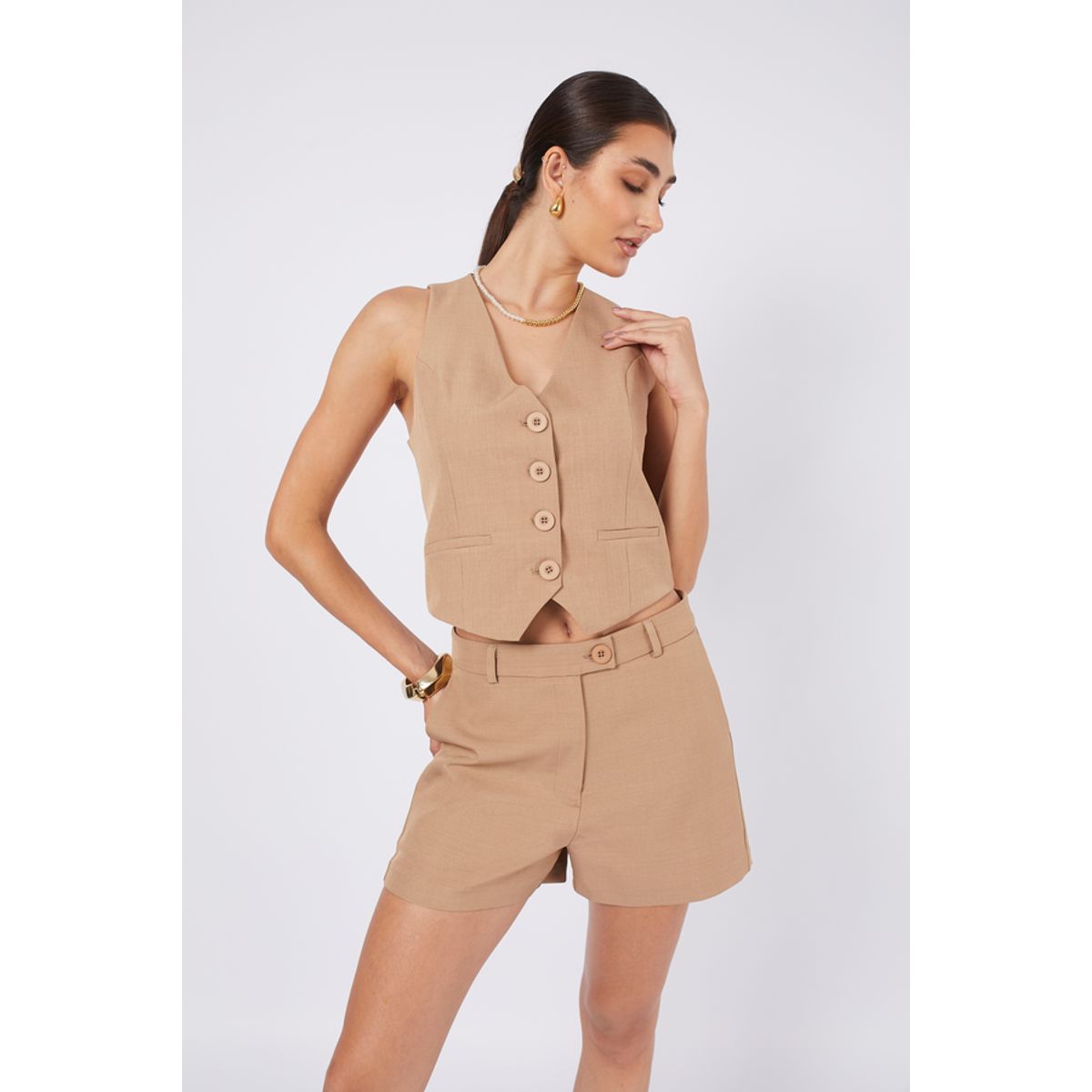 BANATY - CHALECO CASUAL SASTRE CON REGULADOR PARA MUJER