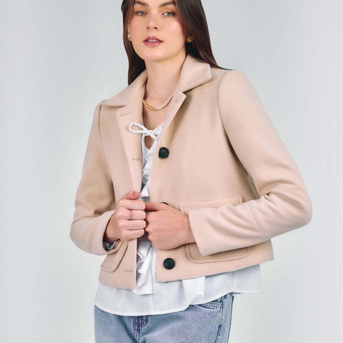 BANATY - CASACA CROP SASTRE MADISON DE MUJER BANATY