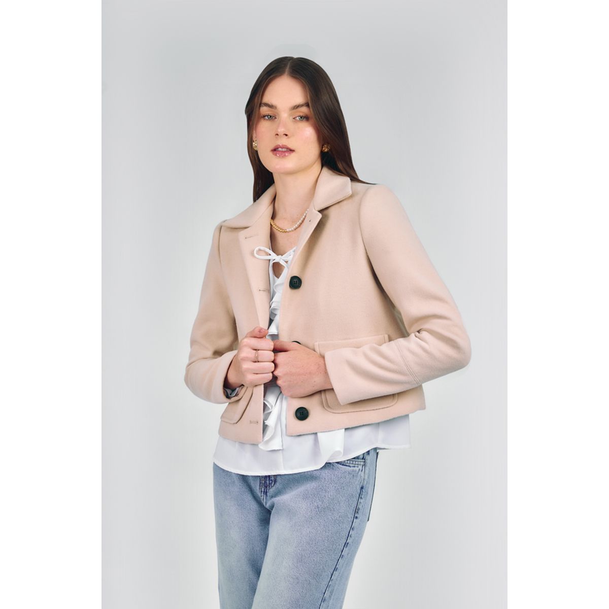BANATY - CASACA CROP SASTRE MADISON DE MUJER BANATY