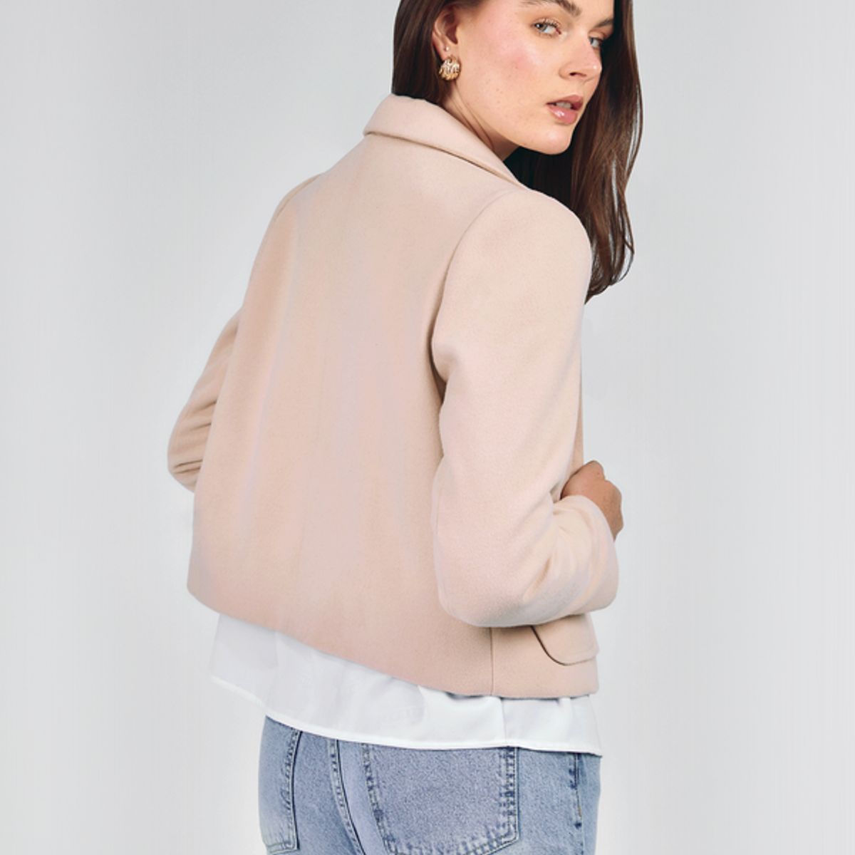 BANATY - CASACA CROP SASTRE MADISON DE MUJER BANATY