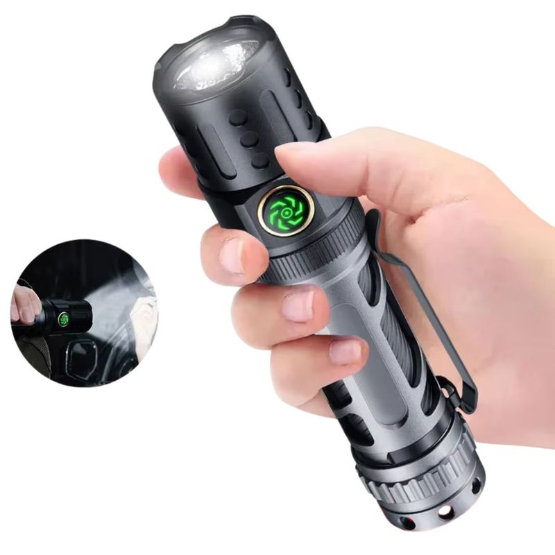 LIDIMI - Linterna Táctica LED Recargable P80 2000LM Compacta y Resistente