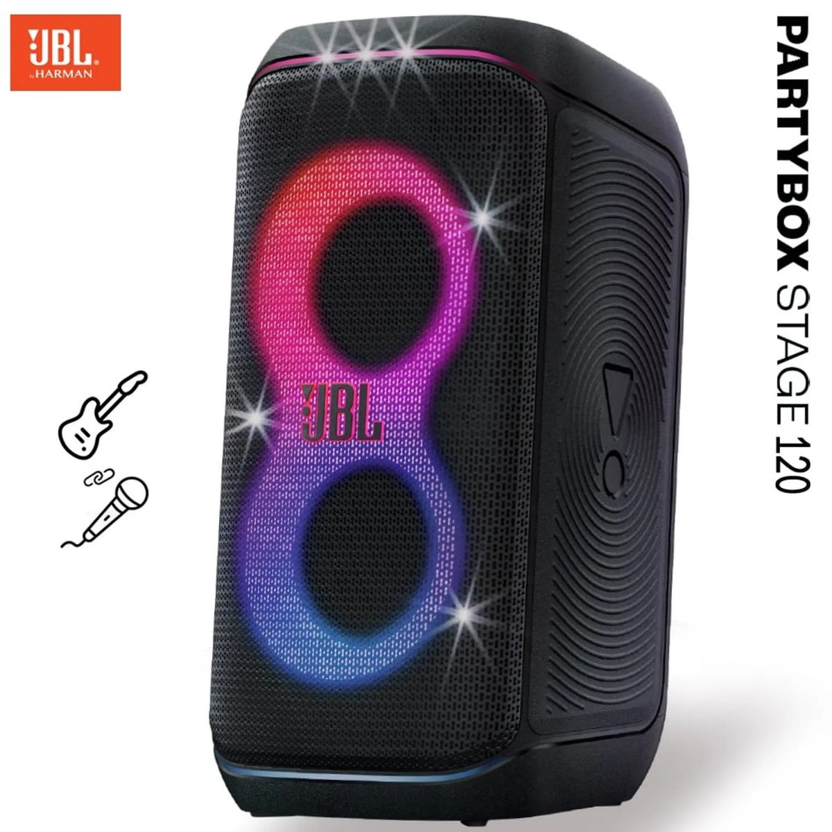 JBL - Parlante JBL Bluetooth PartyBox Club 120 Extra Bass Negro