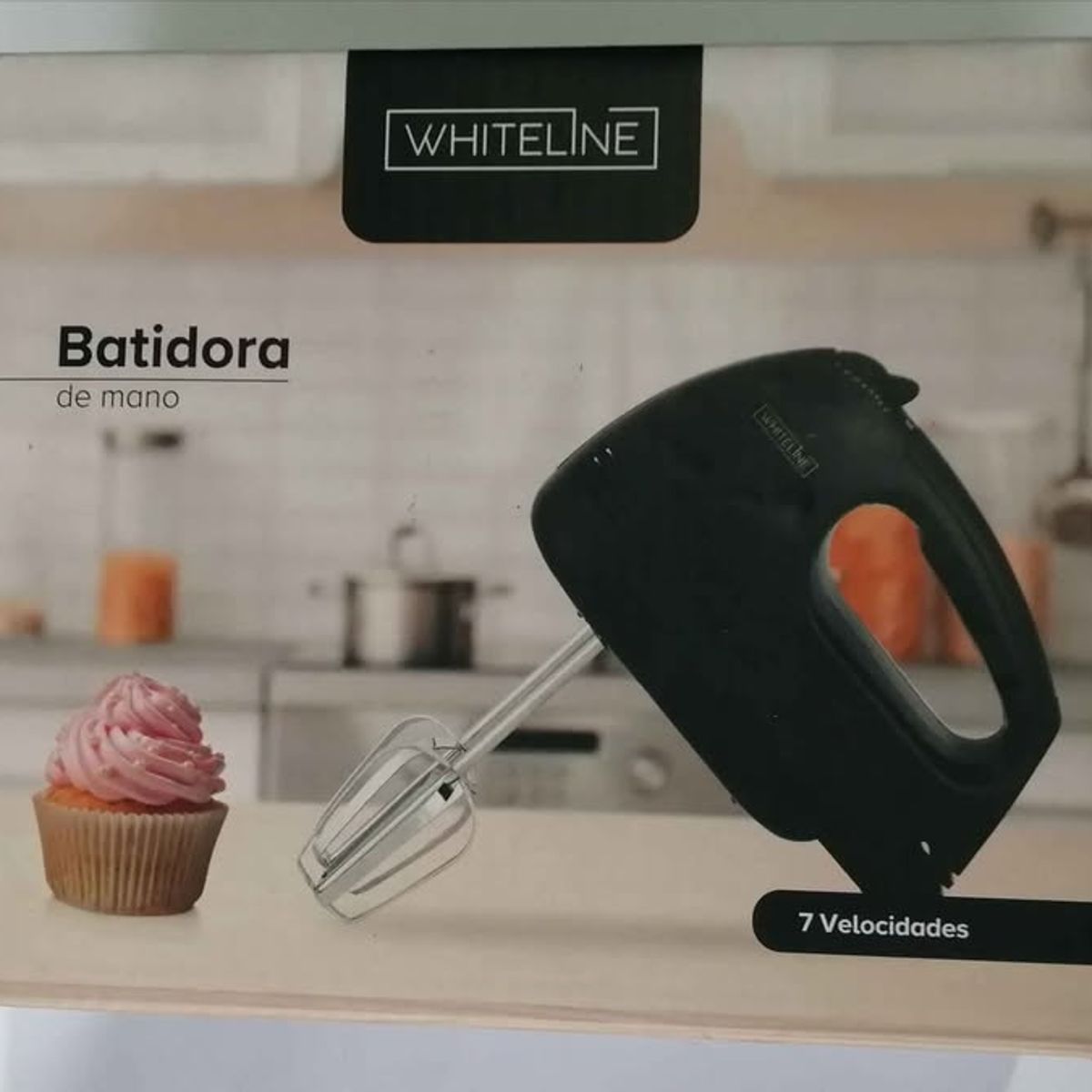 WHITELINE - BATIDORA eléctrica WHITELIN 7 velocidades color negro