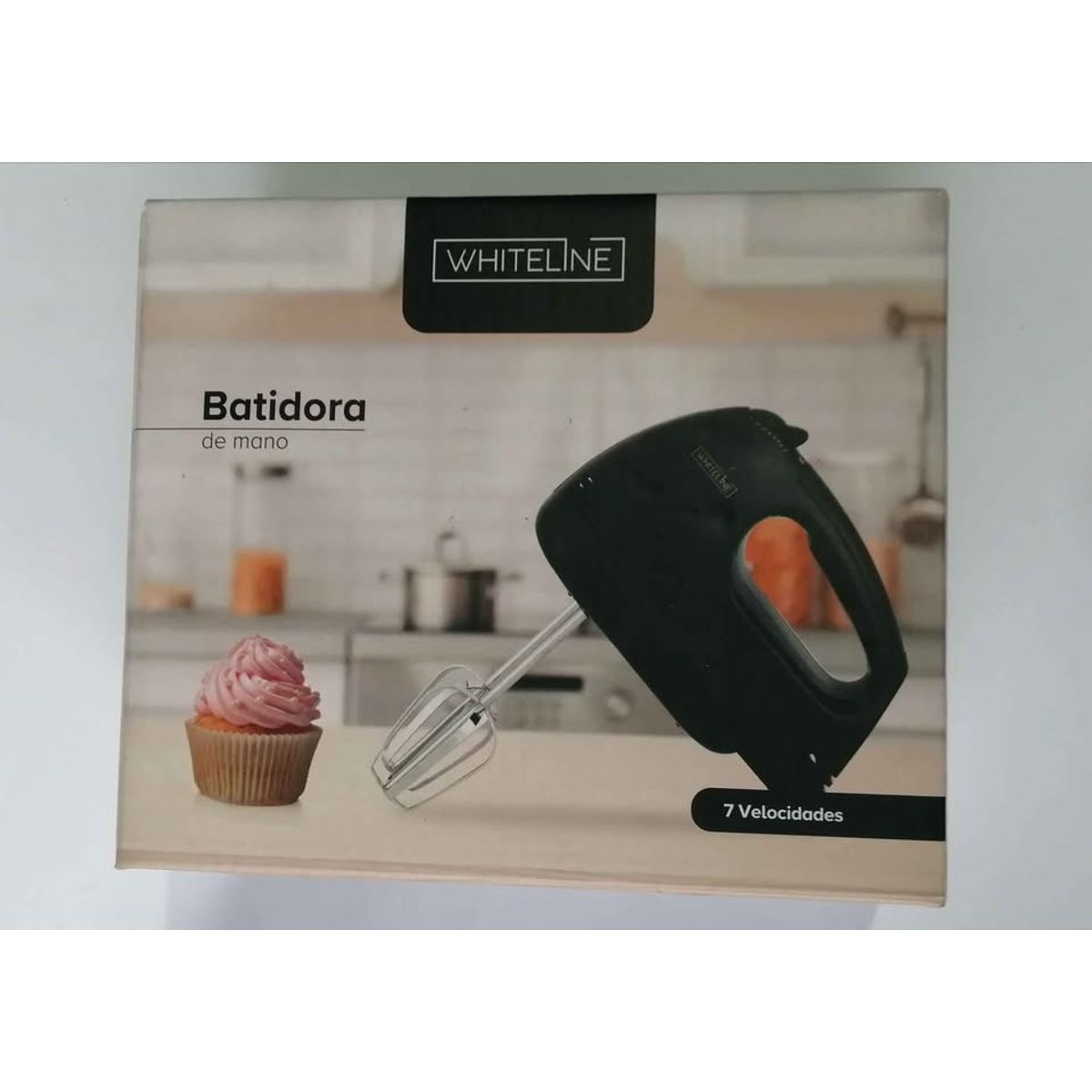 WHITELINE - BATIDORA eléctrica WHITELIN 7 velocidades color negro
