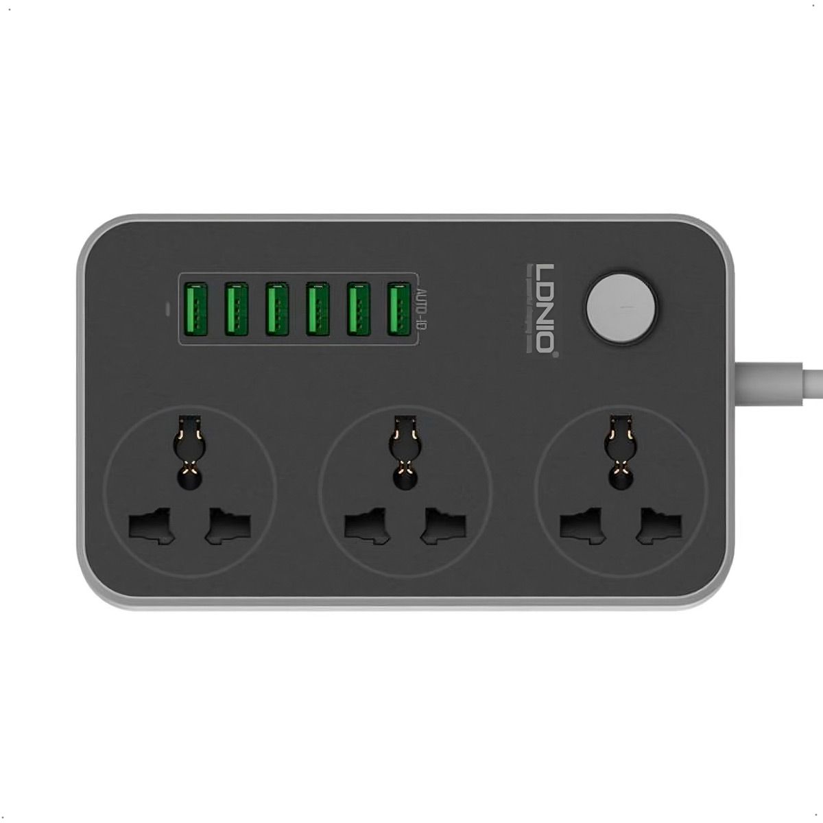 LDNIO - Regleta Ldnio Sc3604 Carga Rápida 6 Puertos Usb Carga Rapida