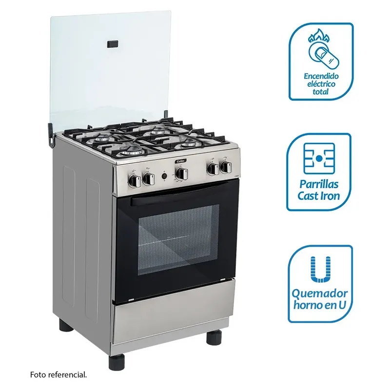 COLDEX - Cocina Coldex CX611 PLUS a Gas de Pie 24" 4 Quemadores Inox