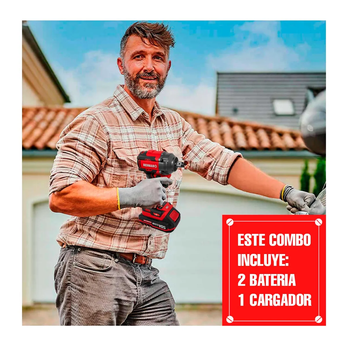 RANKOR - LLAVE IMPACTO ½ INALAMBRICO 20V RANKOR BRUSHLESS