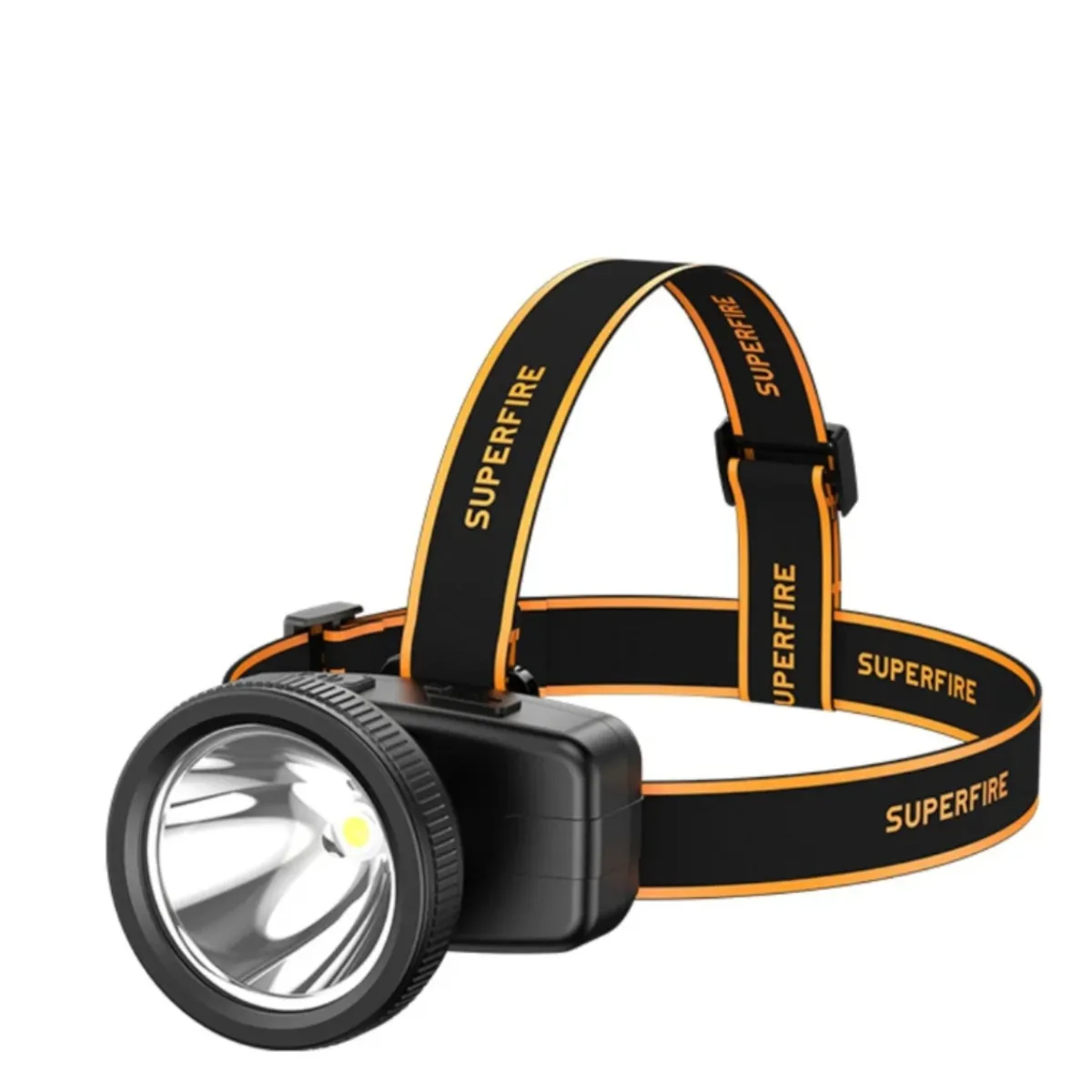 SUPER - Linterna De Cabeza Recargable Led 120lm Pesca Y Camping Blanco Negro