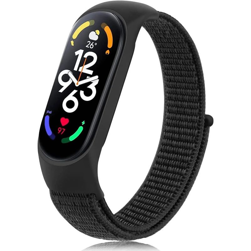 GENERICO - Correa Nylon Para Xiaomi Smart Band 7 - Negro
