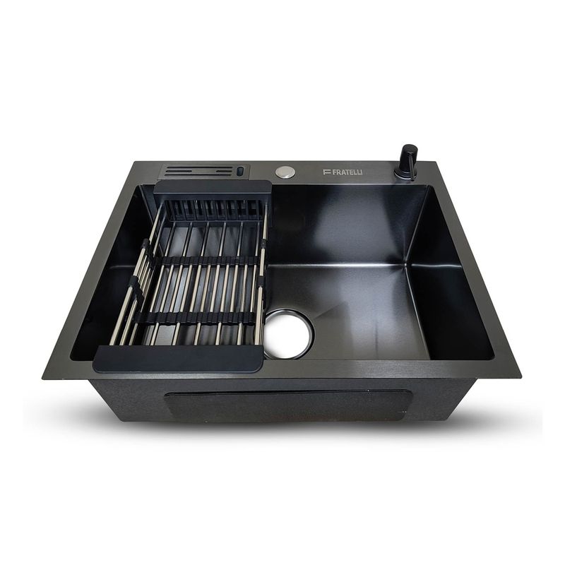 FRATELLI - Prm-6045B Lavadero Prime De Acero Inox Black CAcces 60X45X23Cm - Fratelli
