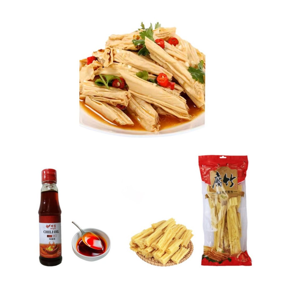 GENERICO - Pack 2u Aceite de Chili y Yuba Piel de Tofu Seco