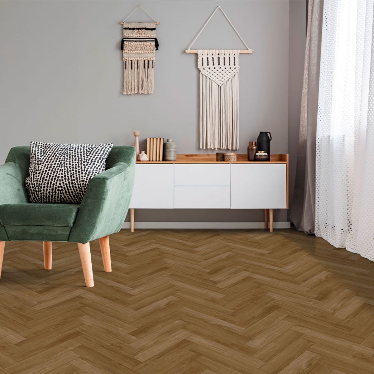 MULTITOP - Piso SPC Sena 5mm 23x124cm Marrón Claro