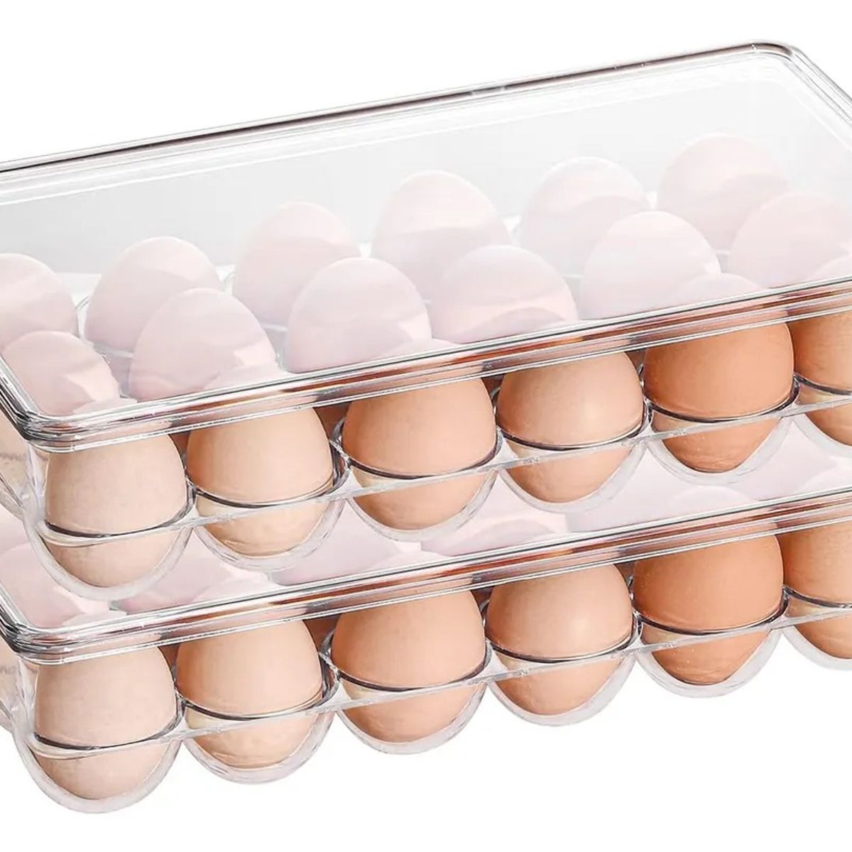 INSPIRA MARKET - Contenedor organizador de huevos Pack x2