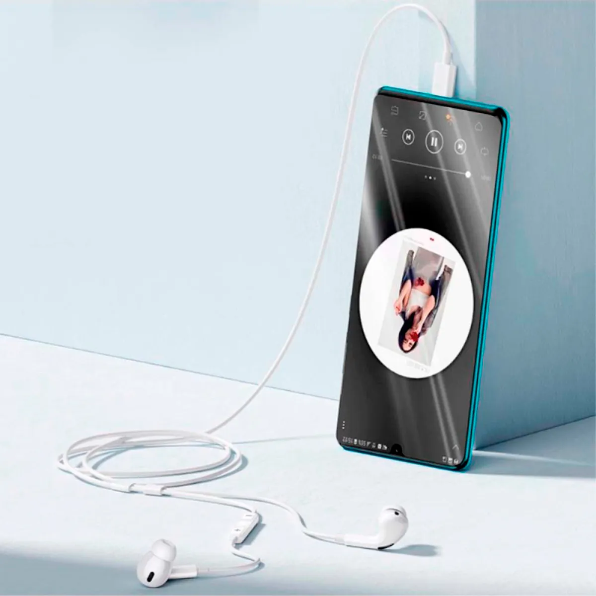 USAMS - Audífono con cable punta iPhone USAMS 120cm Blanco EP41