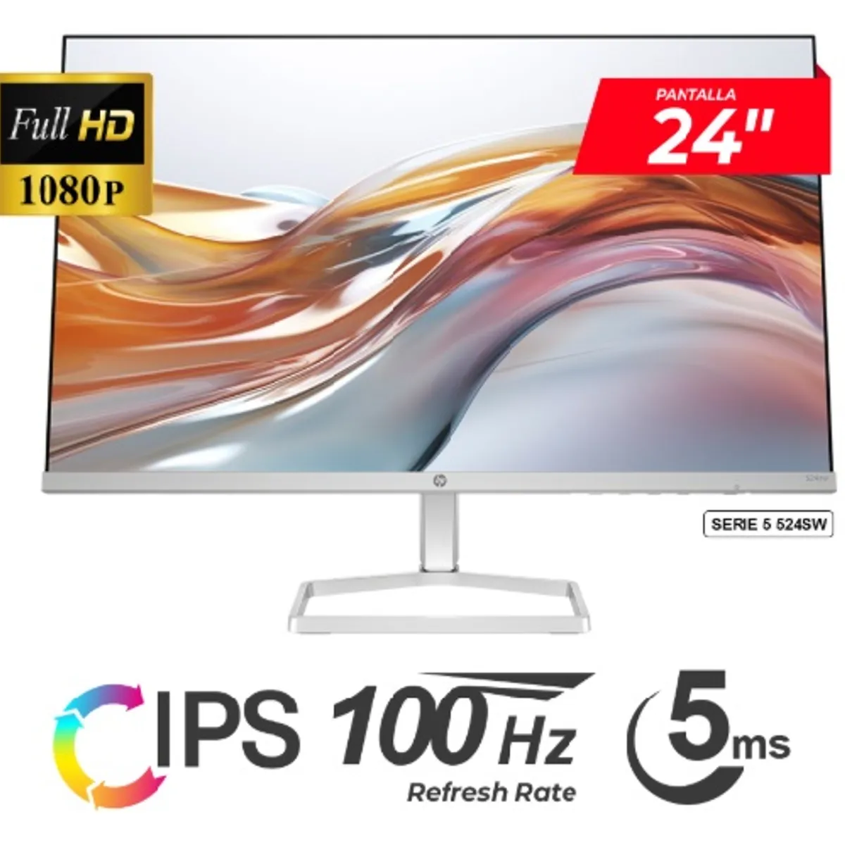 HP - Monitor HP 524SW de 238 Blanco Panel IPS 100Hz 5ms 94C21AA